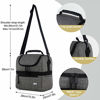 Picture of MIER Adult Lunch Box Insulated Lunch Bag Large Cooler Tote Bag for Men, Women, Double Deck Cooler (Grey, Large)