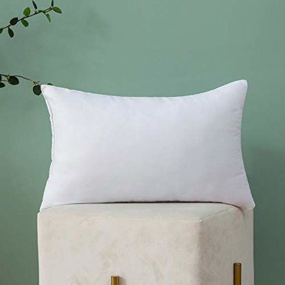 Picture of MIULEE Throw Pillow Insert Hypoallergenic Premium Pillow Stuffer Sham Rectangle for Decorative Cushion Bed Couch Sofa 12x20 Inch