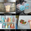 Picture of Zip Top Reusable 100% Silicone Food Storage Bags and Containers - Full Set- 3 Cups, 3 Dishes & 2 Bags - Peach