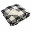 Picture of Hudson Baby Home Mink Blanket with Sherpa Back, Black Cream Plaid Sherpa, 90X90 in. (Full Queen) (59210)