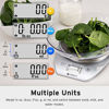 Picture of Etekcity 0.1 g Food Kitchen Gram Scale with Bowl, Accurate Measuring Tools in Ounces and Pounds for Baking, Cooking, Packages and Weight Loss, 11lb, Silver Stainless Steel