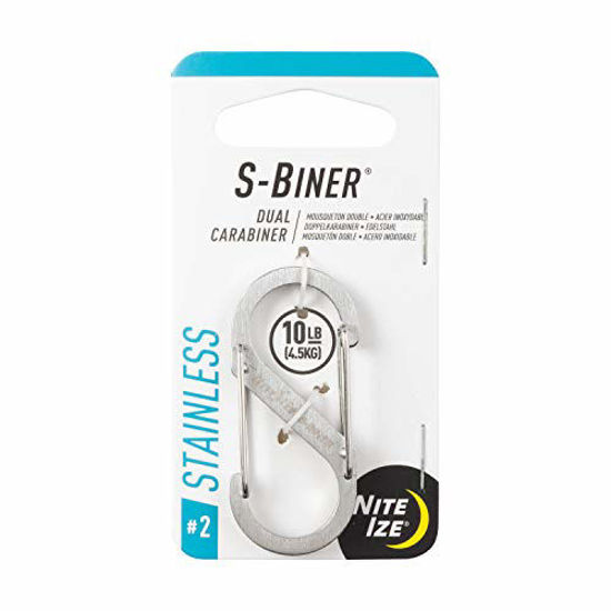 Picture of Nite Ize SB2-03-11 Size-2 S-Biner Dual Carabiner Stainless Steel