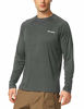 Picture of BALEAF Men's Long Sleeve Shirts Lightweight UPF 50+ Sun Protection SPF T-Shirts Fishing Hiking Running Deep Gray Size XXL