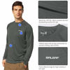 Picture of BALEAF Men's Long Sleeve Shirts Lightweight UPF 50+ Sun Protection SPF T-Shirts Fishing Hiking Running Deep Gray Size XXL