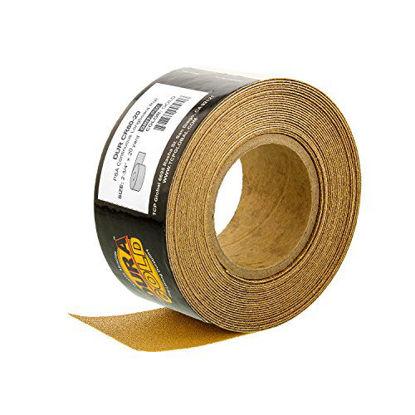 Picture of Dura-Gold - Premium - 80 Grit Gold - Longboard Continuous Roll 20 Yards long by 2-3/4" wide PSA Self Adhesive Stickyback Longboard Sandpaper for Automotive and Woodworking