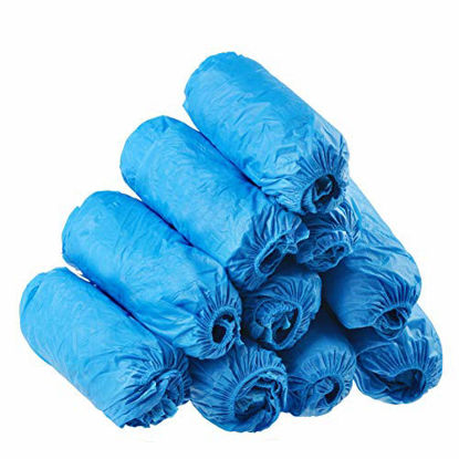 Picture of Dssiy 100 Pack Disposable Hygienic Boot & Shoe Covers 100 pack(50 Pairs)|Waterproof Slip Resistant Non-Slip, Durable for Construction, Workplace, Indoor Carpet Floor Protection,One Size Fits Most.