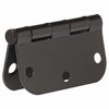 Picture of Amazon Basics Rounded 3.5 Inch x 3.5 Inch Door Hinges, 18 Pack, Matte Black