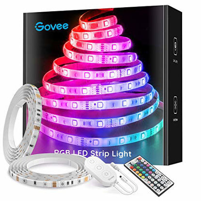 Picture of Govee LED Strip Lights 32.8ft Waterproof Color Changing Light Strips with Remote, Bright 5050 and Multicolor RGB LED Lights for Room, Bedroom, Kitchen, Yard, Party, Christmas (Packaging May Vary)