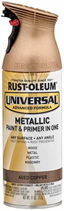 Picture of Rust-Oleum 249132-6PK Universal All Surface Metallic Spray Paint, 11 oz, Aged Copper, 6 Pack