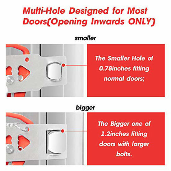 Buy Portable Door Lock Double Hole Security Door Locker Travel Lockdown