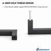 Picture of goldenwarm 1Pack Black Square Bar Cabinet Pull Drawer Pulls Stainless Steel Modern Hardware for Kitchen and Bathroom Cabinets Cupboard, Center to Center 18in(458mm)
