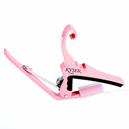 Picture of Kyser Quick-Change Capo for 6-string acoustic guitars, Pink, KG6K