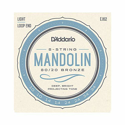 Picture of D'Addario EJ62 80/20 Bronze Mandolin Strings, Light, 10-34