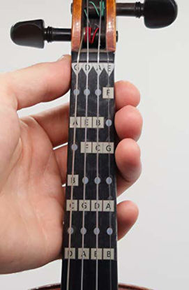 Picture of Fantastic Finger Guide for Violins - Music Accessories for String Instruments, Fingerboard and Fretboard Stickers for Learning All Notes, Learn to Play Violin or Fiddle, 4/4 Size