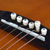Picture of Donner Acoustic Guitar Bridge Pins, 6PCS White Bone Bridge Pins Inlaid 3mm Abalone Dot with Guitar Pins Puller and Sandpaper