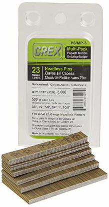 Picture of GREX P6/MP-3 23 Gauge Multi-Pack Headless Pins (3,000 per box)