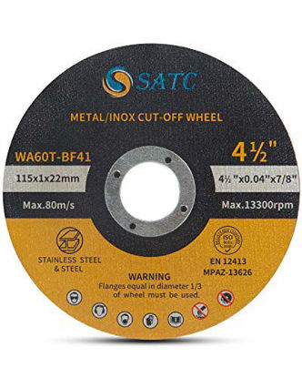 Picture of S SATC Cutting Wheel 50 PCS Cut Off Wheel 4.5"x.040"x7/8" Cutting Disc Ultra Thin Metal & Stainless Steel