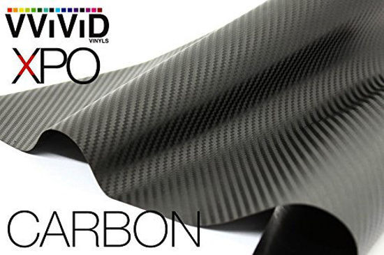 GetUSCart- VViViD XPO Black Carbon Fiber 5ft x 1ft Car Wrap Vinyl Roll ...