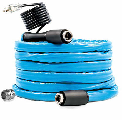 Picture of Camco 25ft Cold Weather Heated Drinking Water Hose Can Withstand Temperatures Down to -40°F/C- Lead and BPA Free, Reinforced for Maximum Kink Resistance 5/8" Inner Diameter (22923)