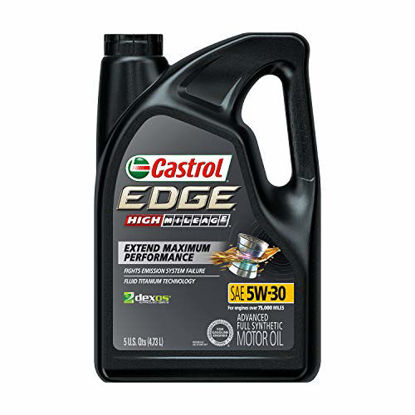 Picture of Castrol 03128C Edge High Mileage 5W-30 Advanced Full Synthetic Motor Oil, 5 Quart