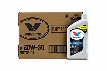 Picture of Valvoline Daily Protection SAE 20W-50 Conventional Motor Oil 1 QT, Case of 6