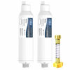 Picture of AQUA CREST RV Inline Water Filter with Hose Protector, Reduces Chlorine, Bad Taste&Odor for RVs and Marines, Drinking & Washing Filter with 1 Flexible Hose Protector