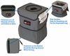 Picture of EPAuto Waterproof Car Trash Can with Lid and Storage Pockets, Dark Grey