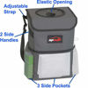 Picture of EPAuto Waterproof Car Trash Can with Lid and Storage Pockets, Dark Grey