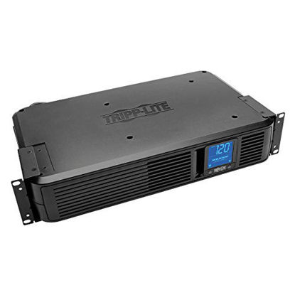 Picture of Tripp Lite SMART1500LCDXL 1500VA Smart UPS Back Up, 900W Rack-Mount/Tower, LCD, AVR, Extended Runtime Option, USB, DB9, 3 Year Warranty & Dollar 250,000 Insurance Black