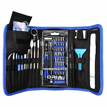 Picture of ORIA Precision Screwdriver Set, 86 in 1 Magnetic Repair Tool Kit, Screwdriver Kit with Portable Bag for Game Console, Tablet, PC, Macbook and Other Electronics, Blue