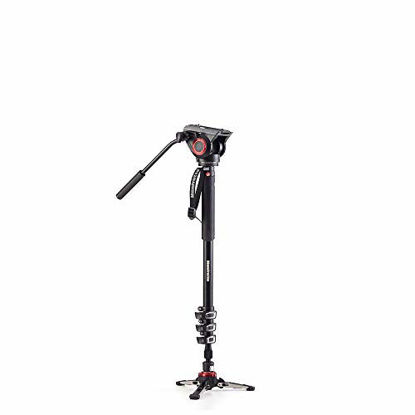 Picture of Manfrotto Xpro Aluminum Video Monopod with 500 Series Video Head, Black (MVMXPRO500US)