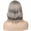 Picture of BERON 14'' Short Curly Women Girl's Charming Synthetic Wig with Air Bangs Wig Cap Included (Milk Grey)