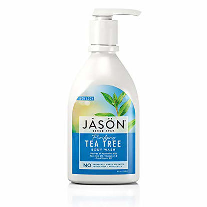 Picture of Jason Natural Body Wash & Shower Gel, Purifying Tea Tree, 30 Oz