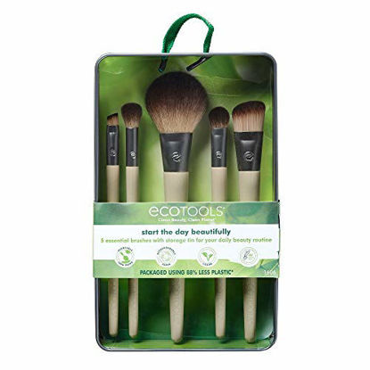 Picture of EcoTools Makeup Brush Set for Eyeshadow, Foundation, Blush, and Concealer, Set of 5