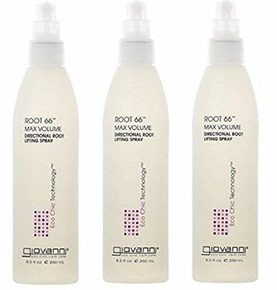 Picture of GIOVANNI Root 66 Max Volume Directional Hair Root Lifting Spray, 8.5 oz. for Thin Fine Hair, Lifts Hair to New Heights, No Parabens, Color Safe (Pack of 3)