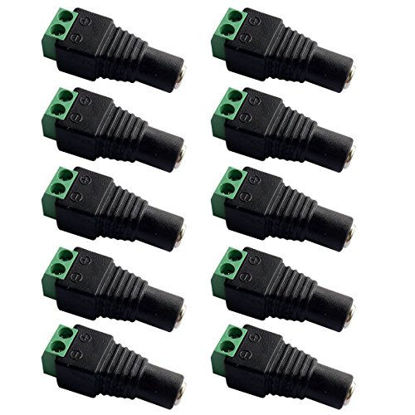 Picture of 10 Female 12v DC Power Jack Adapter Connector for Led Strip CCTV Camera