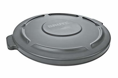 Picture of Rubbermaid Commercial Products FG264560GRAY BRUTE Heavy-Duty Round Trash/Garbage Lid, 44-Gallon, Gray