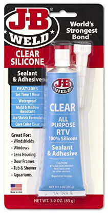 Picture of J-B Weld 31310 All-Purpose RTV Silicone Sealant and Adhesive - 3 oz. - Clear