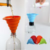 Picture of KongNai Silicone Collapsible Funnel Set of 4, Small and Large, Kitchen Gadgets Foldable Funnel for Water Bottle Liquid Transfer Food Grade