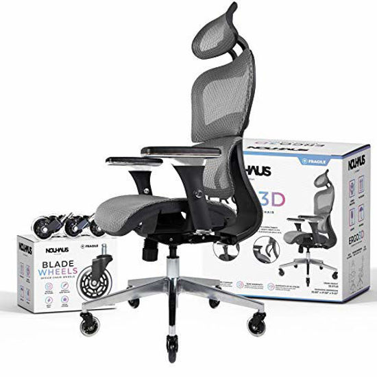 NOUHAUS Ergo3D Ergonomic Office Chair Black Coffee