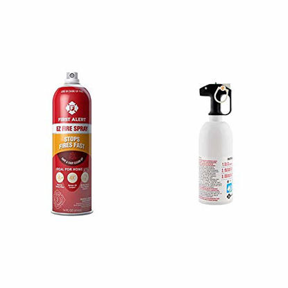 Picture of First Alert Fire Extinguisher | EZ Fire Spray Fire Extinguishing Aerosol Spray, AF400 & First Alert Fire Extinguisher | Kitchen Fire Extinguisher, KITCHEN5
