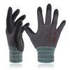 Picture of DEX FIT Lightweight Nitrile Work Gloves FN330, 3D Comfort Stretch Fit, Durable Power Grip Foam Coated, Smart Touch, Thin Machine Washable, Black Grey Large 12 Pairs Pack