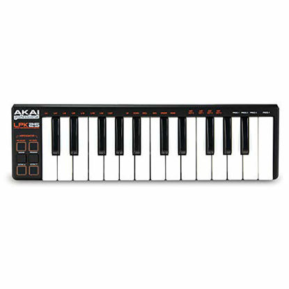 Picture of AKAI Professional LPK25, USB-Powered MIDI Keyboard with 25 Velocity-Sensitive Synth Action Keys for Laptops (Mac & PC), Editing Software Included