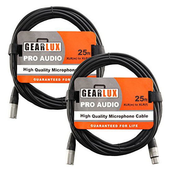 Pro Series Quad Core Microphone Cable 25ft XLR Male to Female