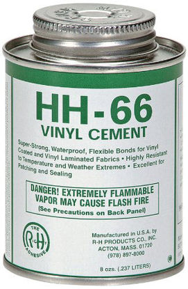 Picture of RH Adhesives HH-66 Industrial Strength Vinyl Cement Glue with Brush, 8 oz, Clear
