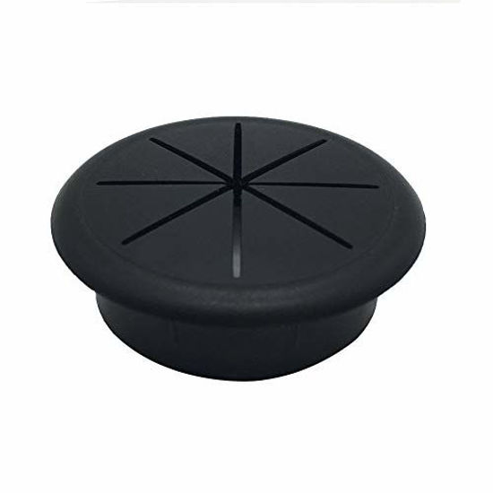 5 Pack Black Color HYCC 2-3/8" Flexible Desk Grommet 