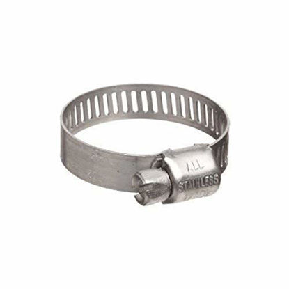 Picture of Precision Brand M20S Micro Seal, Miniature All Stainless Worm Gear Hose Clamp, 7/8" - 1-3/4" (Pack of 10)