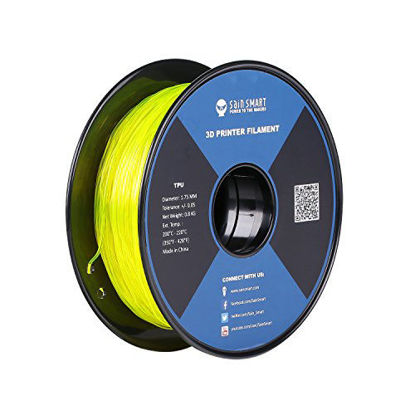 Picture of SainSmart - 101-90-160 Yellow Flexible TPU 3D Printing Filament, 1.75 mm, 0.8 kg, Dimensional Accuracy +/- 0.05 mm