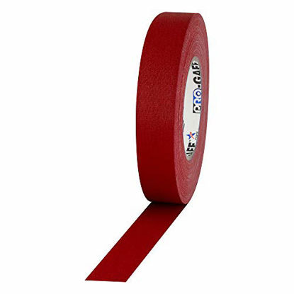 Picture of 1" Width ProTapes Pro Gaff Premium Matte Cloth Gaffer's Tape With Rubber Adhesive, 11 mils Thick, 55 yds Length, Red (Pack of 1)