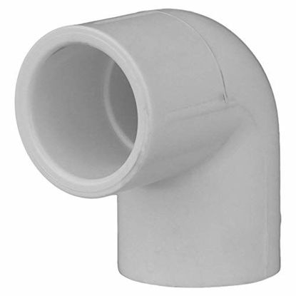 Picture of Charlotte Pipe 1/2" 90 Degree Elbow Pipe Fitting - (Socket x Socket) Contract Pack Schedule 40 PVC Pressure Durable, Easy to Install, and High Tensile for Home or Industrial Use (10 Unit Pack)